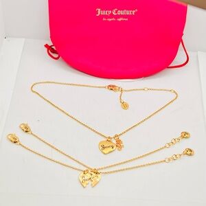 NWOT, Juicy Couture Heart Necklace , Bracelet, Set Of 2